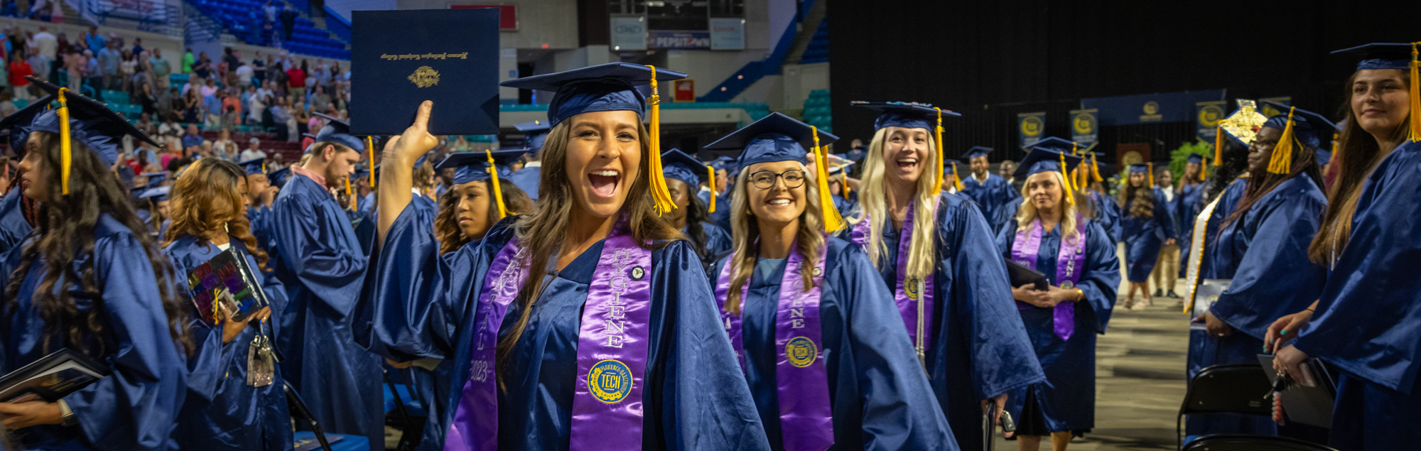 Image of many happy students during the graduation ceremony at FDTC