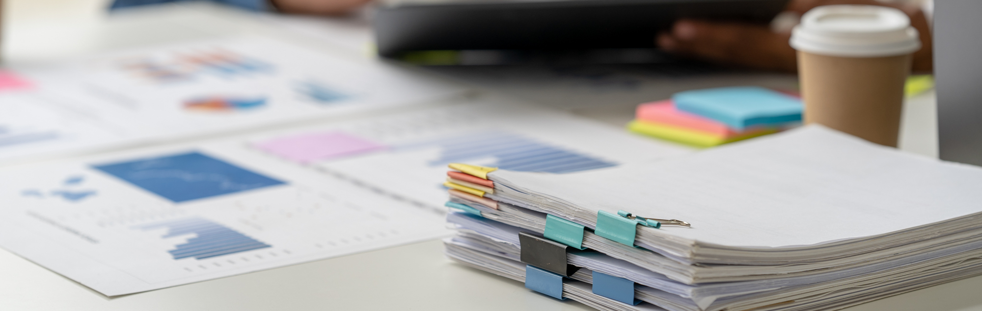 Bookkeeping ledgers on a desk